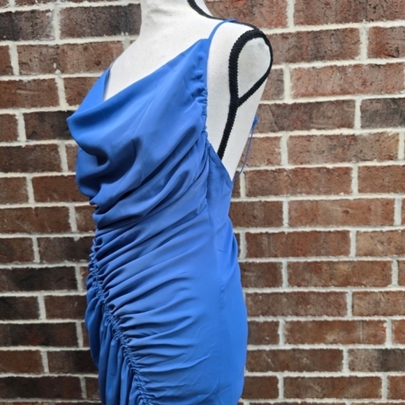 Abercrombie & Fitch Dresses & Skirts - NWT Abercrombie & Fitch Blue One Shoulder Ruched Bodycon Dress Size S